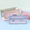 Three-dimensional Transparent Mesh Pencil Bag, Double-layer Examination Special Large-capacity Student Stationery Bag Special Pencil Bag
