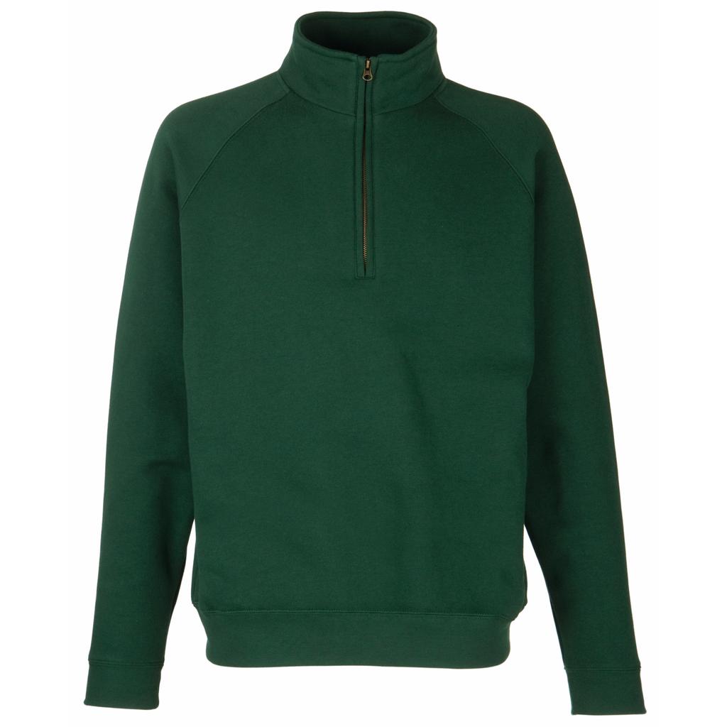 Fruit Of The Loom Mens Premium 70/30 Zip Neck Sweatshirt