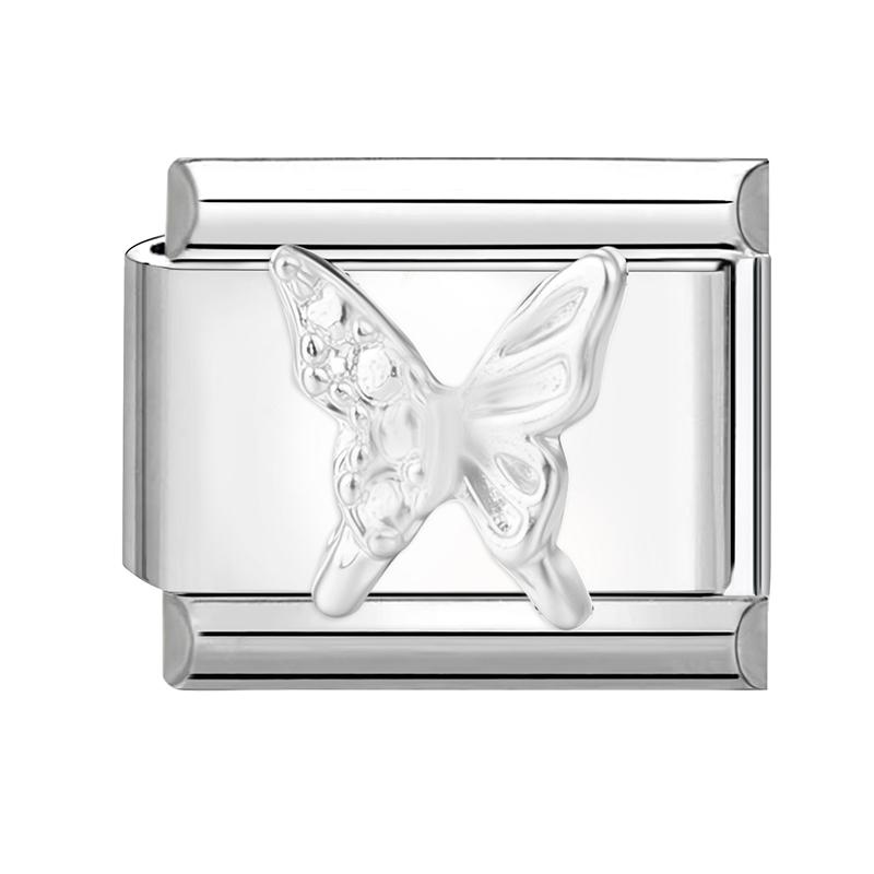 Y2K Heart Bow Knot Star Moon Butterfly Zircon Daisy Cross Italian Charm Links Fit 9mm Stainless Steel Bracelet DIY Making Gifts