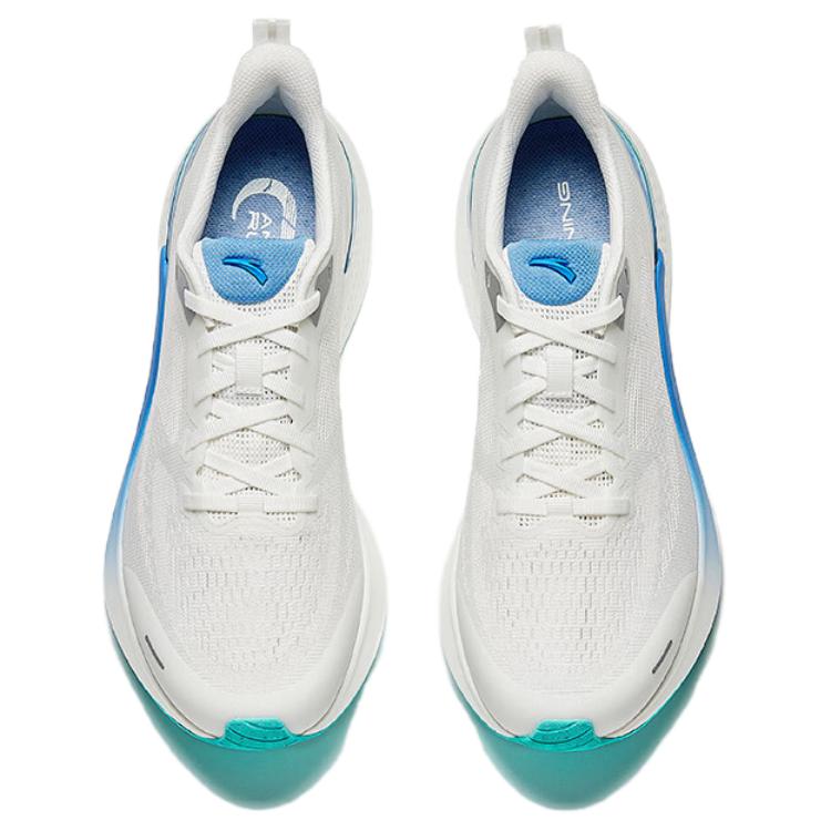 Anta Hydrogen Run Seven Comfortable Versatile Durable Breathable Low-Top Casual Running Shoes Men Sneaker White Blue 112525541-2