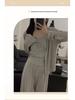 Women's Modal Cotton Pajama Set - Three-Piece Sleeveless and Long Sleeve with Chest Pads for Indoor or Outdoor Use