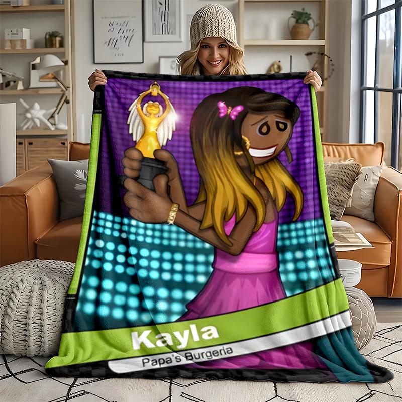 Papa Louie Ultra Soft Flannel Throw Blanket Warm Cozy Blanket for Bed Couch or outdoor best gift