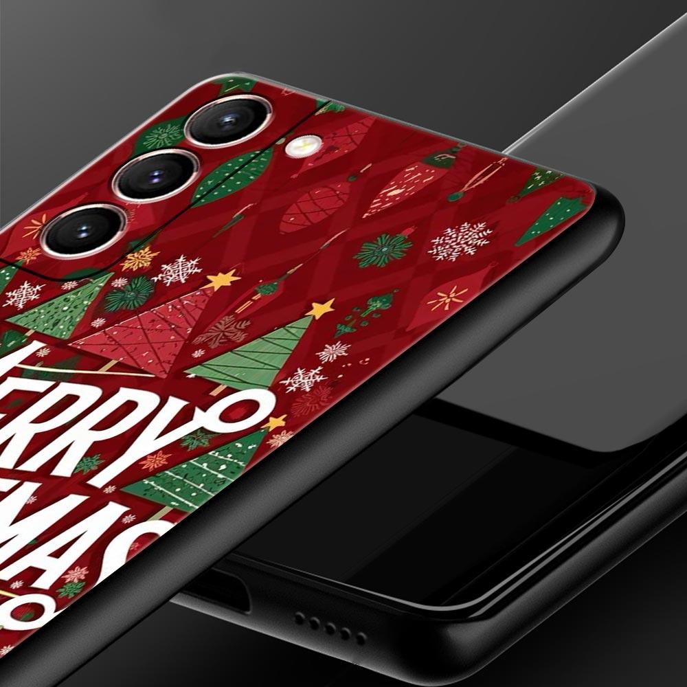 Merry Christmas Phone Case Cover for Samsung Galaxy S26 S25 S24 S23 S22 S20 S21 FE Ultra S25 Edge Plus 5G Soft TPU Shell Fundas
