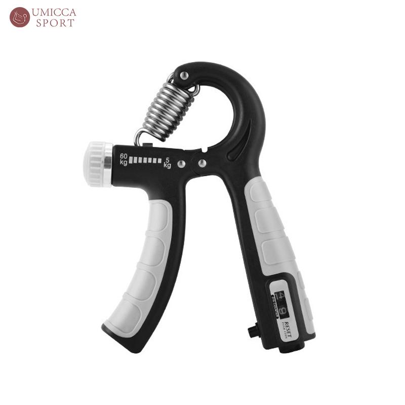 High Quality Adjustable Gym Fitness Hand Grip 11-132Lbs Non-Slip Resistance Exerciser for Arm Strengthener серый