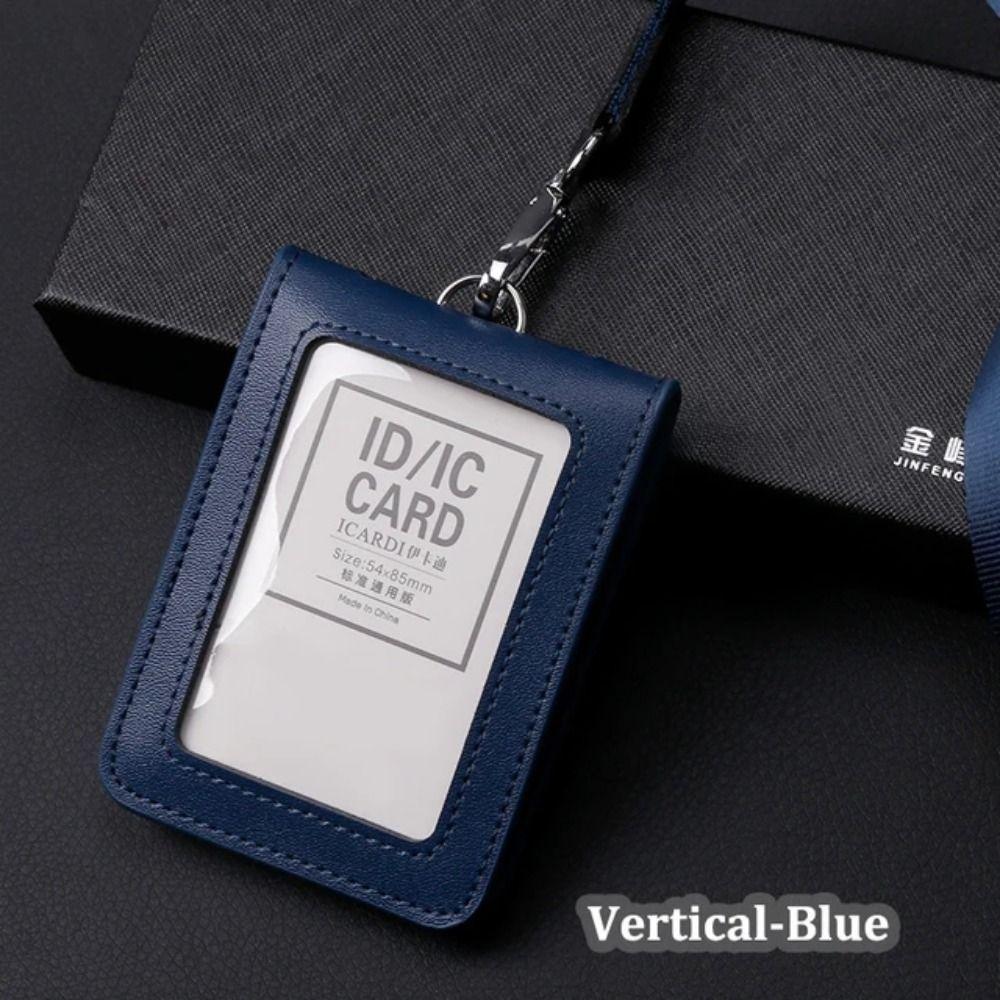 Cowhide Leather Doctors Badge Holder Business Work Card Case Women Men ID Card Holder  Referee