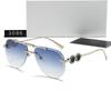 New frameless toad glasses men's fashion trend sunglasses fashion driving Internet celebrity sunglasses