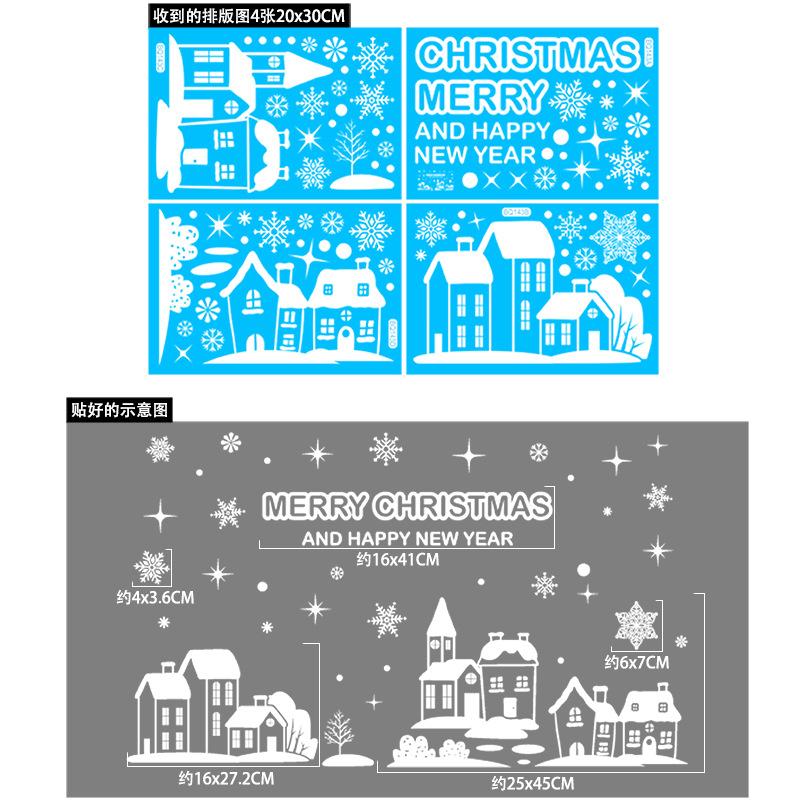 Window Stickers Christmas Decoration For Home New Year Santa Wall Sticker Navidad Gift Festival Party Xmas Window Decor Decals