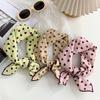 Silk scarf neck small square scarf high-end new versatile decorative small scarf polka dot headscarf pastoral hair band tied hair