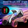 Go-Kart for Children, Electric Kart, Up To 5 Km/h, Seat Belt, Seat with Backrest, Plastic, Metal, White