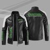 Car logo highway European code road festool car logo fleece fleece autumn and winter printed fleece leather jacket