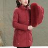 Jachete Femeie de Vârstă Mijlocie Iarnă Mărimi Mari Haine Exterioare cu Glugă Guler din Blană Faux Gros Cald Casual Palton de Iarnă Parkas Femei