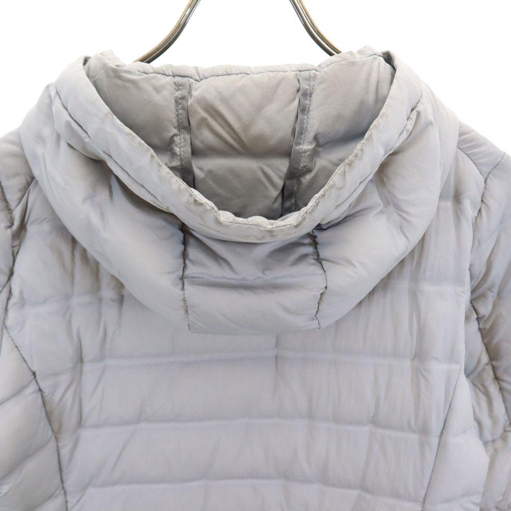 Uniqlo Seamless Ultra Light Down Jacket M Gray Hood Women Used