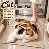 Diatomaceous Earth Bathroom Carpet Realistic Bedroom Door Rug 3D Cat Floor Mat Home Decor