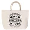 Beach Bag - PLANETEE - Amandine - Rope Handle - Large Size - Cotton Made In France