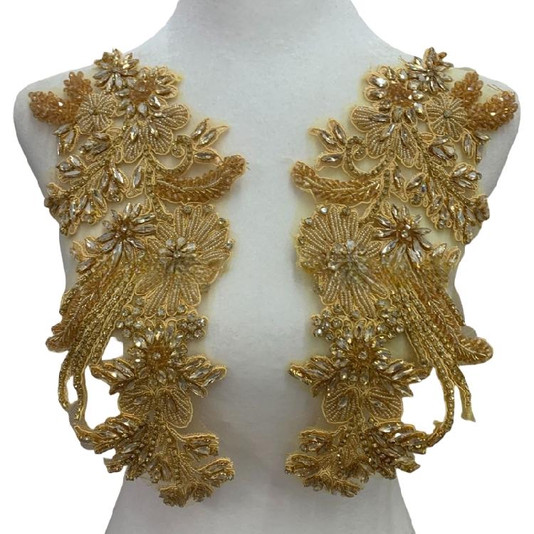 Embroidery Flower Applique Garment Decoration Sewing On Accessories for Stage Performers Gown Ethnic Costume Applique