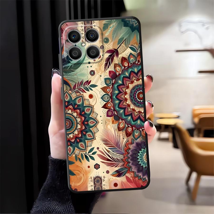 

Чехол для Honor 200 400 Lite 90 Magic5Lite 70 X7 X9a X6 X8 X5b 8X Funda Чехол для телефона Ретро Цветочный узор HONOR X9C