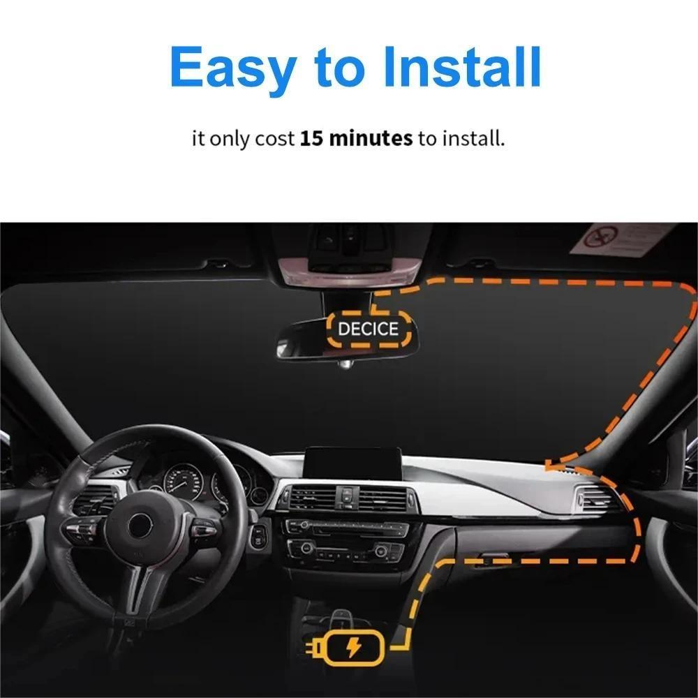 1080P WIFI 3-Objektiv-Kamera, Dashcam für Autos, vorne, innen und hinten, Autokamera mit Nachtsicht, Loop-Aufnahme-Auto-DVR-Kamera