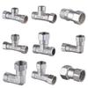 Stainless Steel T Adapter G1/ 2" T-Valve Diverter Valve Three Way Device Hole For Bath Bidet Sprayer Shower