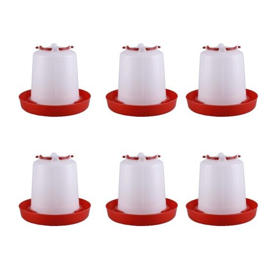 4/6Pcs 1.5L Chick Feeder Waterer Baby Chicken Duckling Quails Small Birds Pigeon Poultry Drinker Container Feeding Equipment Essential Supplies