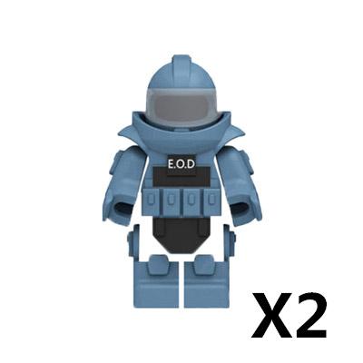 Military Building Blocks Figures Protective Bomb Disposal Suit EOD Special Forces Mine Detector Combination Bricks Toy Kids J019