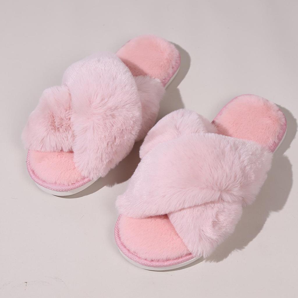 Women's Cross-Border Furry Cotton Slippers: Non-Slip, Indoor/Outdoor, Cozy Home Footwear