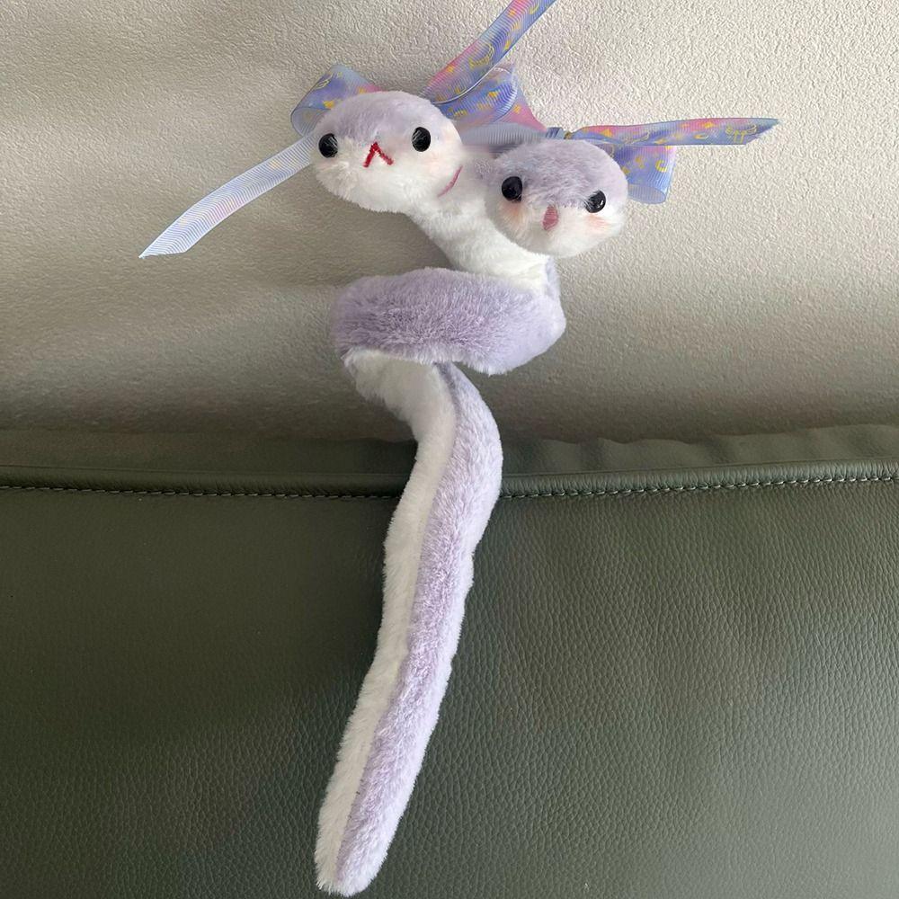 58cm Year of The Snake Plush Toy Wrap Around Arm Purple Snake Animal Doll  Children Gift
