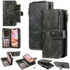 For iPhone 16 Plus Magnetic Case Detachable PU Leather Zipper Wallet Cover