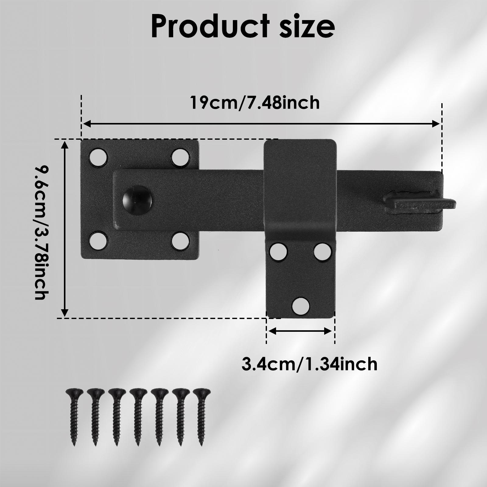 

Замок-защелка для откидных ворот, регулируемый замок для амбарных дверей, фурнитура, безопасность, деревенский замок для ворот, раздвижные двери для деревянного забора, шкафа 1PCS чёрный