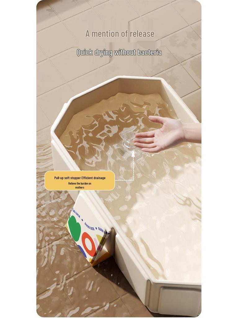 Jiami Faltbare Babybadewanne: Große Größe für Alter 0-5, Sitzen und Liegen Neugeborenen Integriertes Design