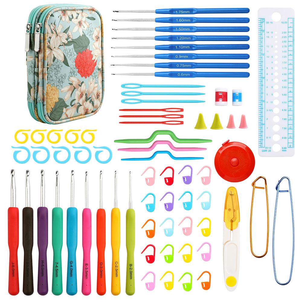 Crochet kit , 9 crochet hooks (including storage box), suitable for beginners A