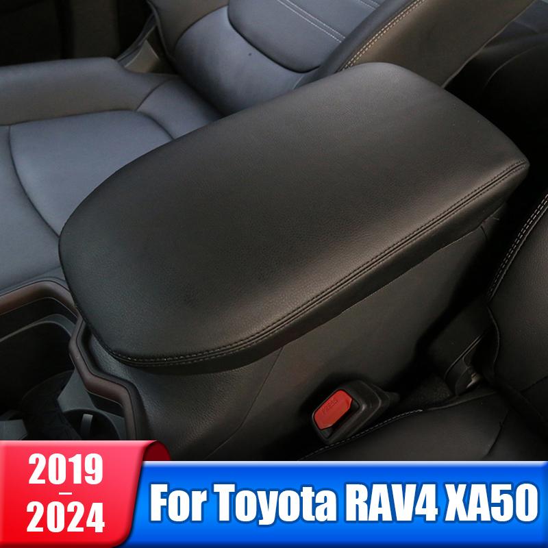 Car Center Console Armrest Box Cover Leather Case For Toyota RAV4 XA50 2024 RAV 4 Hybrid Accessories