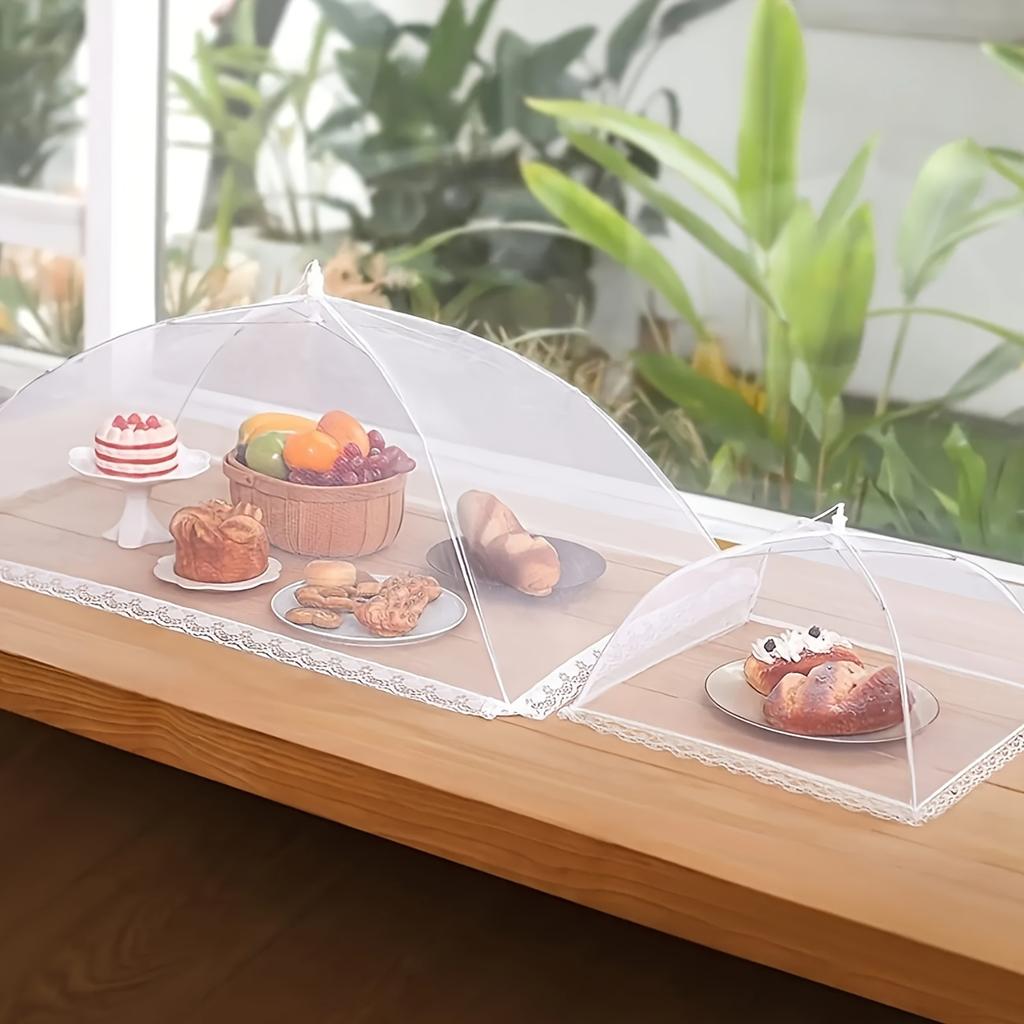 Foldable Mesh Food Cover for Dining Table Dust-Proof Insect-Proof Protector