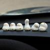 3/6Pcs Car Rearview Mirror Decoration Center Console Small Cute Duck Doll Resin Ornament Auto Interior Accessories
