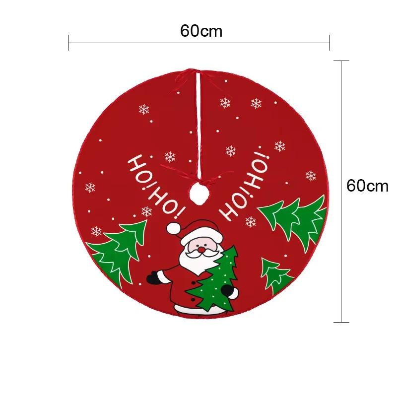 90/60cm Cartoon Christmas Tree Skirt Crafts Tree Surround Base Set Merry Christmas Decorations for Home Xmas Ornaments Navidad