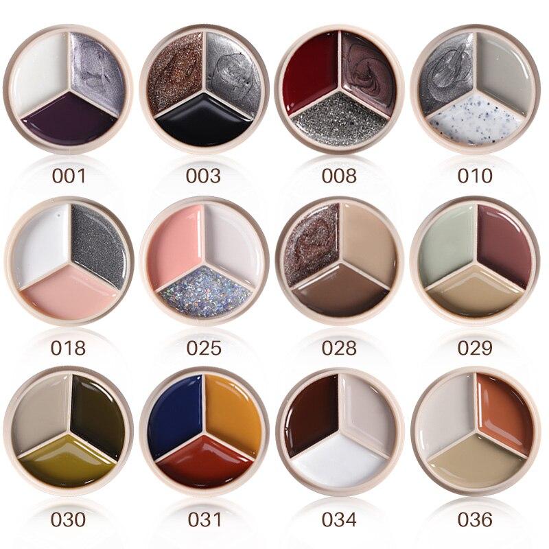 Limegirl 3 Colors in 1 Box Solid Cream Gel Nail Polish 15g Manicure For Nails Painting Art Design Soak Off UV Gel Hybrid Varnish