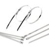 Metal Zip Ties 304 Stainless Steel Cable Tie Heavy Duty Self-Locking Strap Ties Multi-Purpose Metal Exhaust Wrap Lock
