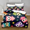 3D Print Kawaii Owl Duvet Cover with Pillowcase Bedroom Decoration Bedding Queen Bedding Bedroom Set King Size Bed Home Textiles