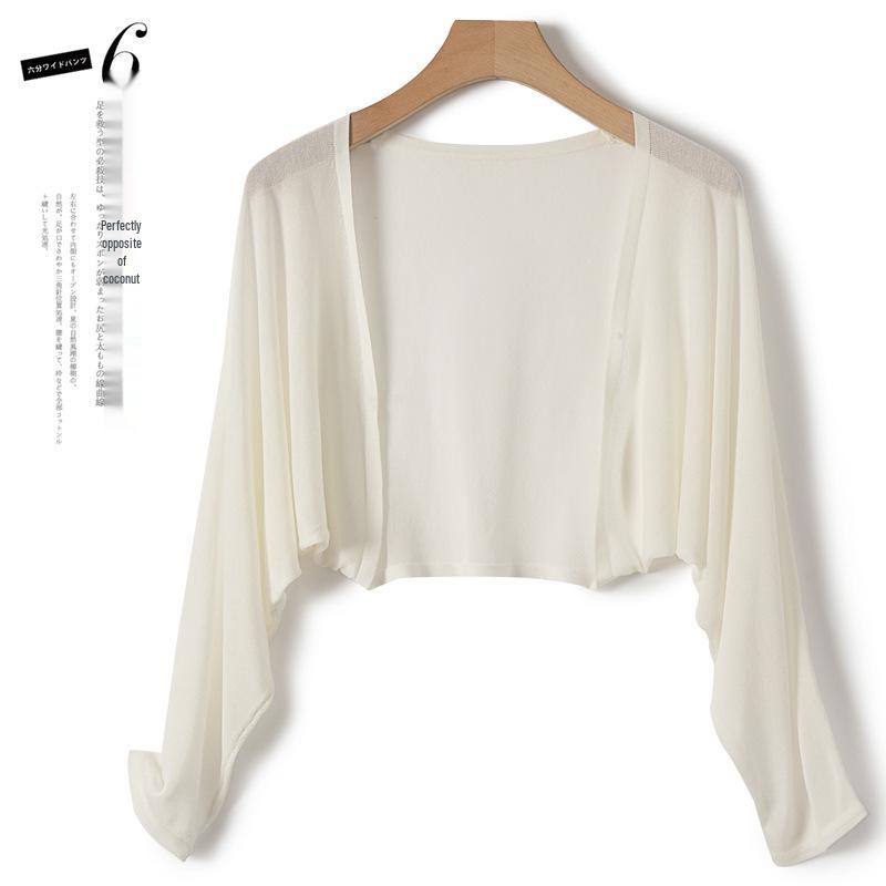 

Summer 2025 Lightweight Women s Knit Cardigan - Buttonless, Long Sleeve, Sun Protection Shawl, Plus Size, Short Jacket. One Size 90-160