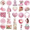 50-Piece Set: Pink Aesthetic Stickers for Journals & DIY Decorations