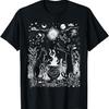 Celestial Cat Witch Shirt Cottagecore Weirdcore Art Goth T-Shirt