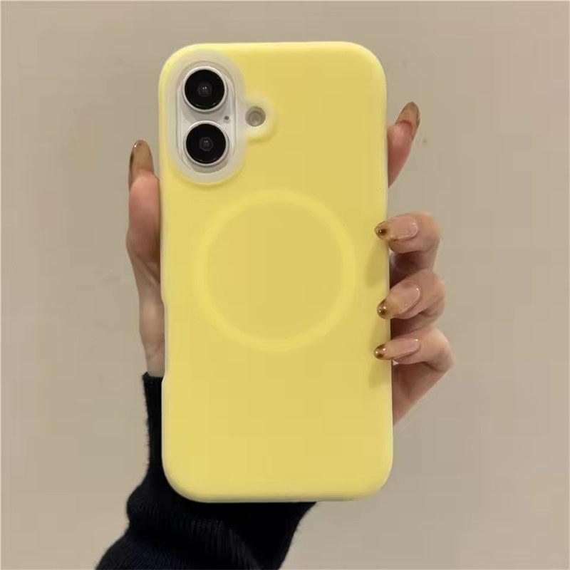 Płynny Silikon Cukierkowy Żel do Magnetycznego Etui Magsafe na iPhone 11 12 13 14 15 16 Pro Max Pogrubiona Wstrząsoodporna Pokrywa z Bumperem