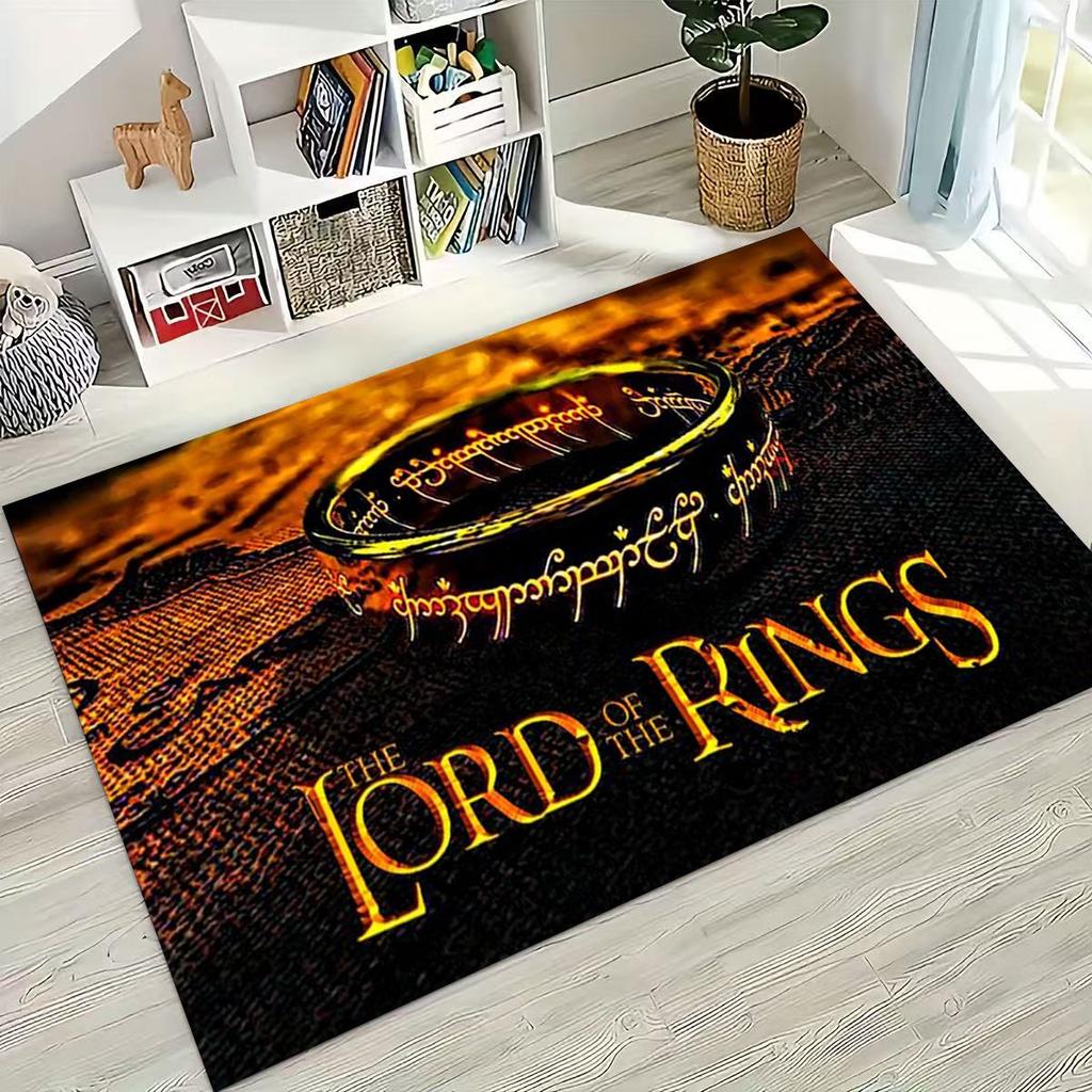 Classics L-Lord of The Rings H-Hobbit Movie Board Rug for Bedroom Living Room Sofa Home Doormat Decor, Large Non-slip Floor Mat