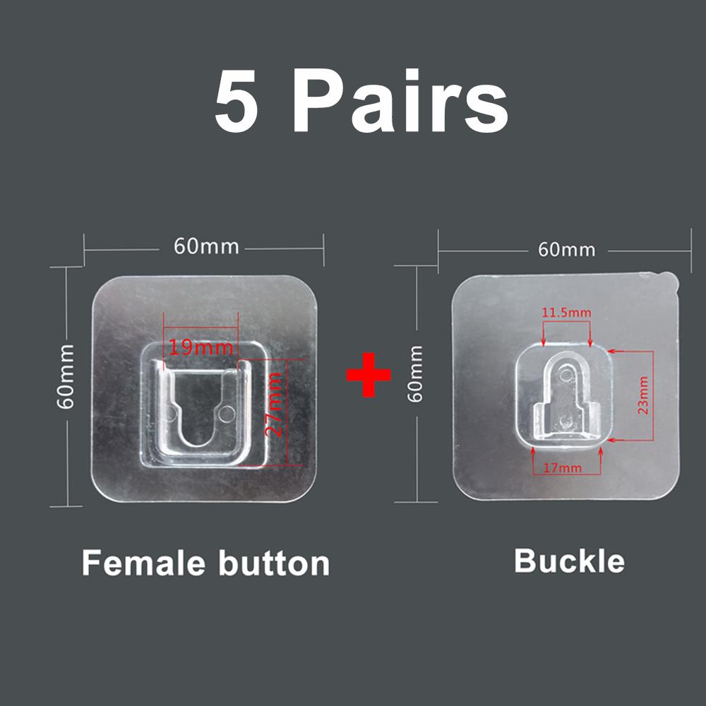 Double sided adhesive wall hooks Wall Hanger Strong Transparent Suction Cup Sucker Hook Wall Storage Holder Kitchen Bathroom