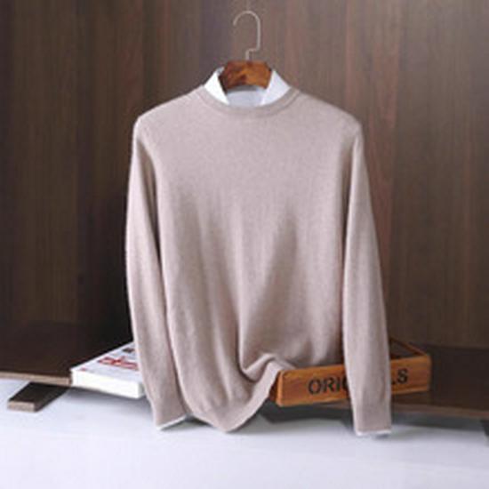 Women's 100% Wool Cashmere Cardigan Sweater - Korean Style, Round Neck, Loose Fit for Autumn/Winter