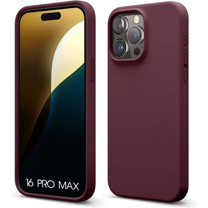 Protective Case - BOOLING - for iPhone 16 Pro Max - Ultra Thin Silicone - Shockproof - Bordeaux Red