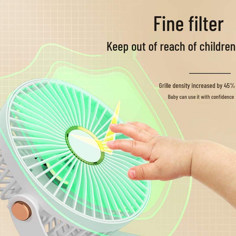 USB Rechargeable Summer Clip-on Desktop Fan