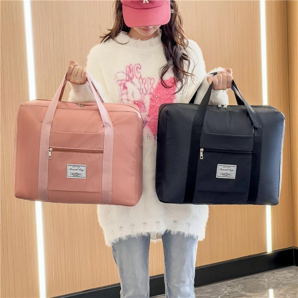 Portable Storage Bag Folding Luggage Tote Handbag Durable Duffel Bag  For Women Men