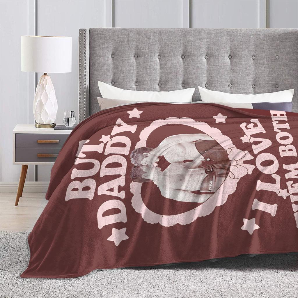 Heated Rivalry Hockey Blankets But Daddy I Love Them Both Fleece Vintage Warm Throw Blanket for Coverlet Spring/Autumn
