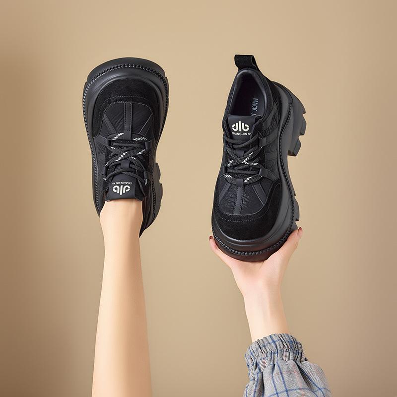 Women's shoe temperament college style Le Fu shoes women's 2025 autumn new style sponge cake casual single