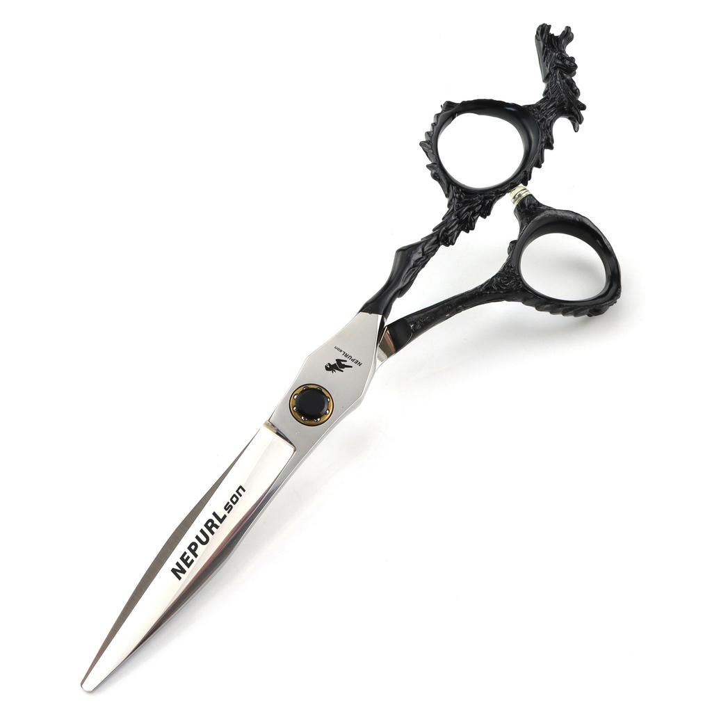 6.0 Inch Semi-Black Tail Dragon, Nepson Personality, Hair Scissors, Hair Scissors, Flat Cut Tooth Scissors, Thin Cut
